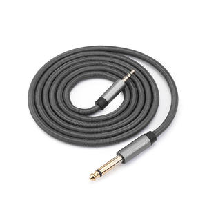 Cable de audio trenzado de 6,5mm a 3,5mm macho-hembra para guitarra, ordenador, teléfono, amplificador, altavoz, mezclador - Product Image 4