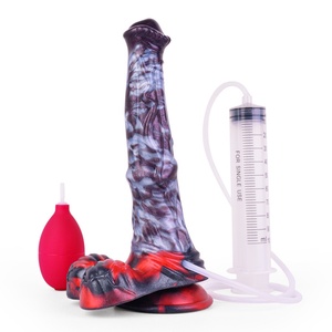 NNSX Soft Silicone Realistic Penis Horse Squirting <b>Dildo</b> for Women G Spot Stimulation Females Big Dick Suction Cup Sex Toys - Product Image 4