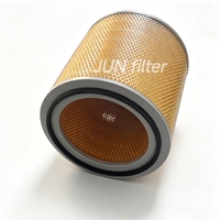 Élément de filtre à air, média filtrant plissé avec cage en maille diamantée, embouts argentés, joint en caoutchouc pour moteur et compresseur