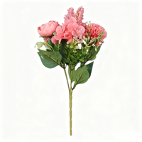 Fabrik-Großhandel Künstlicher Blumenstrauß Seiden-Pfingstrosen-Chrysanthemen-Mischbouquet Hochzeits-Tischdekoration Heim-Deko Kunstblumen