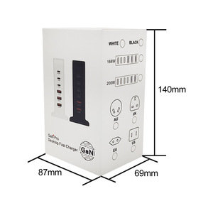 Adaptadores de Corriente Multifunción USB <span class=keywords><strong>Tipo</strong></span> <span class=keywords><strong>C</strong></span> 6 en 1 de 168W 200W PD 100W 30W 20W QC18W, Cargadores GaN de Carga Rápida para Teléfono Celular y Portátil - Product Image 5