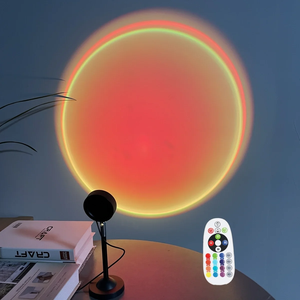 Lámpara de Proyección de Atardecer USB con Control Remoto, 16 Colores, 180 °   Lámpara de Mesa Decorativa con Rotación para Dormitorio, Ambiente Fotográfico - Product Image 6