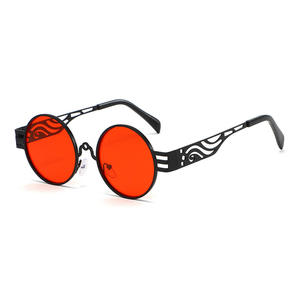 Lunettes <span class=keywords><strong>de</strong></span> soleil rondes steampunk à monture métallique, nouvelle mode, verres dégradés, légères - Product Image 6