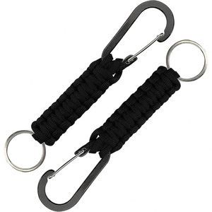 Outdoor Gear Paracord Keychain Carabiner Clip D Ring Lanyard Hanger Stroller Hook for Water Bottle Key <b>Backpacks</b> Men Women RTS - Product Image 1