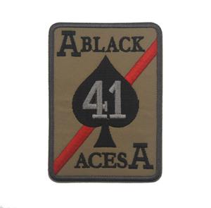 Parche bordado de tarjeta de la muerte, diseño de pala negra, respaldo de bucle de gancho, insignia Rectangular para ropa de estilo gótico - Product Image 5