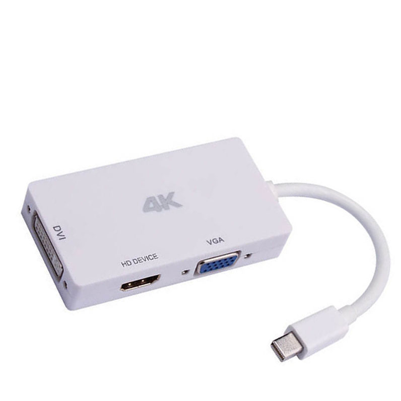 2023 Новый 4K HD 3-в-1 мини-порт дисплея дисплей HD VGA, HDMI, DVI адаптер преобразования кабель для Mac поддерживает 1080P