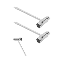 Clé à bougie en L réglable à simple extrémité, à couple élevé, à longue portée, en acier allié, avec poignée antidérapante, 16/18 mm, OEM