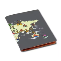 Dompet Paspor Kulit Vegan Kanvas Anti RFID Mewah, Organizer Dokumen, Tempat Kartu, Pelindung Bergaya