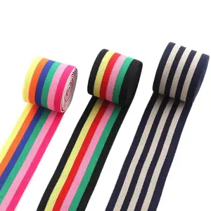 38mm elastisches Gurtband Band Gummiband Bekleidungs zubehör Buntes Gummiband Näh zubehör Multi color Stripe Elastic