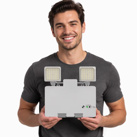 Lampe d'urgence à double tête automatique de haute qualité IP65, rechargeable, pour bureau et sortie de secours