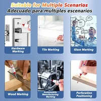 Marqueur en plastique multifonctionnel à pointe longue de 20 mm pour perforation de métal, stylo imperméable pour la décoration de la salle de bain, le travail du bois