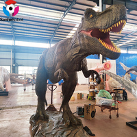 Jurassic Aniamtronic dinozor parkı gerçekçi mekanik Robot dinozor modeli kids 'kapalı reçine eğlence parkı binmek