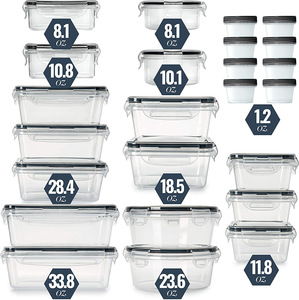 Lot de 24 contenants alimentaires hermétiques écologiques en plastique pour l'organisation de la cuisine et la préparation des repas – Offre Spéciale - Product Image 4