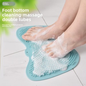 Almohadilla de silicona para masaje de espalda, herramienta de limpieza y lavado de pies con ventosas antideslizantes para baño y ducha - Product Image 3