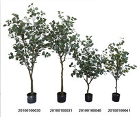 Arbre Bonsaï d'Eucalyptus Artificiel 1,2 m Vert Poussiéreux Plante Artificielle en Pot pour Mariage Noël Décoration Intérieure - Matériau PEVA Écologique