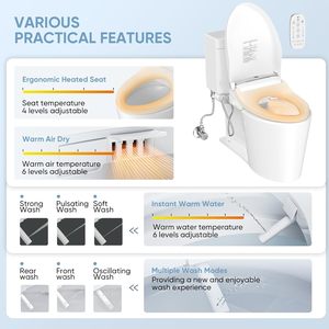 Умное сиденье для унитаза с беспроводным пультом и боковой панелью - Product Image 6