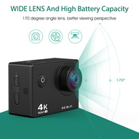 Caméra d'action HD 4K 30fps 1080P 60fps WiFi 2 pouces 170D casque étanche sous-marin enregistrement vidéo Sport Cam