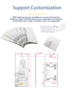 Incrustation certifiée ARC UHF RFID Vêtements Étiquette volante U <span class=keywords><strong>CODE8</strong></span> Puce 128 Bits EPC Passif Réinscriptible - Product Image 6