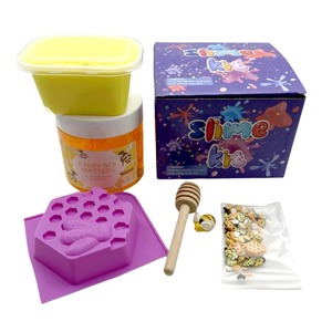 Slime Beurre Double Couche Thème Abeille Jaune Kawaii 11cm, Slime Cristal Transparent avec Breloques Abeilles, Jouet Anti-Stress, Vente en Gros - Product Image 4