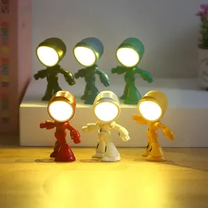 Mini veilleuse LED, dessin animé mignon, héros, lampe de bureau de police, ornement de bureau, lampe de chevet, lampe de table de chambre à coucher, cadeaux de vacances pour enfants, garçons - Product Image 2