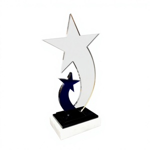 Exquisite Star Shaped Crystal Glass <b>Plaque</b> Award <b>Trophy</b>:Dazzling Symbol of Achievement and for Honoring Outstanding Performance - Product Image 1