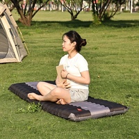 Nouveau matelas gonflable en PVC à pédale, portable, pour pause déjeuner, lit d'appoint pliable, coussin d'air pour camping extérieur, tapis épaissi résistant à l'usure