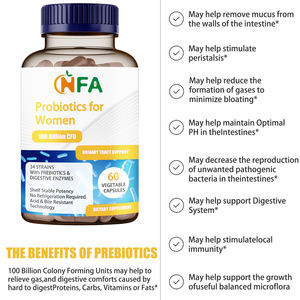 Probiotiques Marque Blanche pour Femmes 100 Milliards de UFC Soutien Urinaire Prébiotiques Enzymes Digestives Efficaces pour Femmes 30+ - Product Image 5