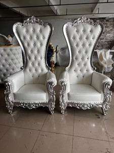 Silla de Estilo Europeo Moderno de Alta Calidad, Tipo Trono, en Madera y Cuero, Color Personalizado, para Eventos, Bodas, Novios, Villas y Hoteles - Product Image 5