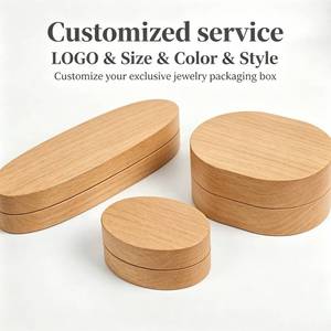 High Quality Wooden <b>Ring</b> <b>Box</b> Engraving LOGO Pendant Necklace Bracelet Earring Bangle <b>Box</b> Packaging - Product Image 3