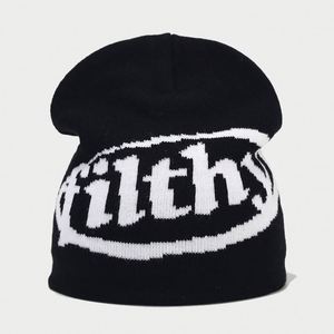 Bonnet d'hiver unisexe personnalisé en gros avec motif lettre brodé à la main, tricot jacquard en tissu courant pour adultes - Product Image 2