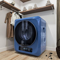 Séchoir à linge compact sur pied, bleu cobalt, 3 kg, avec verrouillage enfant et filtre anti-bouloches à mailles fines – Vente directe usine