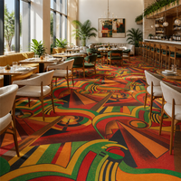 Fleckresistente Kommerzielle Nylon-Bedruckte Teppichfliesen 3D Prismatische Wirbel-Designs für Casinos und Restaurants mit Hohem Personenaufkommen