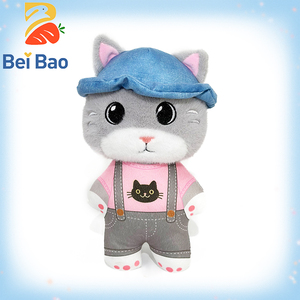 Fabricante de Peluches de Gato de Dibujos Animados, Lindos y <span class=keywords><strong>Pequeños</strong></span>, Rellenos de Algodón PP Súper Suave, Muñecos para Niños para Aliviar el Estrés - Product Image 1