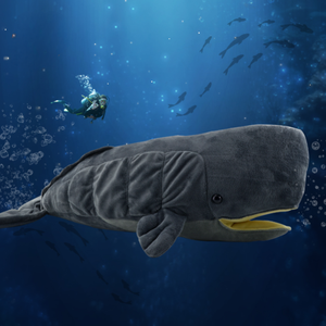 Peluche réaliste de baleine à sperme, jouet en peluche animal marin, poupée en peluche douce, oreiller baleine océanique, simulation créature marine, cadeau - Product Image 3