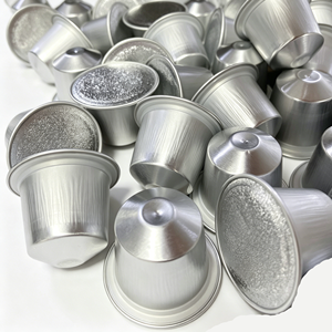 Tazas de aluminio plateadas para té verde con tapas sellables y diseño uniforme - Product Image 2