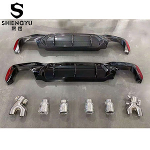 Los parachoques de coche incluyen guardabarros de rejilla de falda lateral de tubo de escape de labio trasero para <span class=keywords><strong>BMW</strong></span> 5 Series G30 G38 <span class=keywords><strong>2021</strong></span> + actualización a estilo M5 - Product Image 6