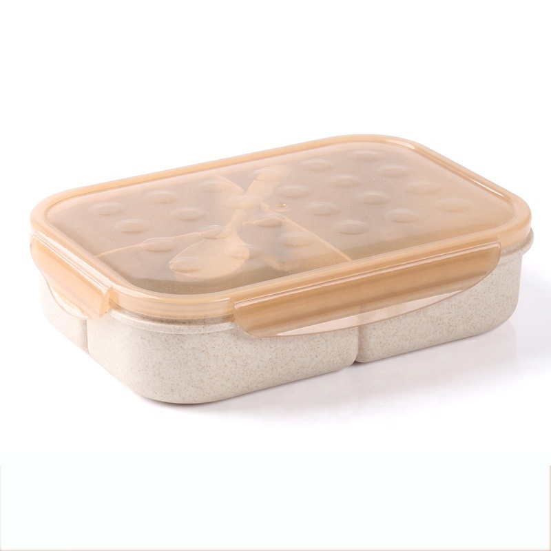 Étanche En Plastique À 3 Compartiments Micro-ondable Enfants Bento Boîte à Lunch