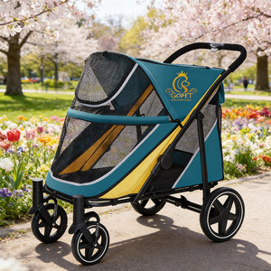 <span class=keywords><strong>Poussette</strong></span> de voyage de luxe pour animaux de compagnie EUR PET, châssis ultra-plat, roues à suspension, toit ouvrant, coussin lavable, <span class=keywords><strong>poussette</strong></span> spacieuse pour chiens et chats - Product Image 1