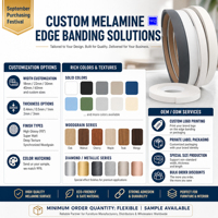 Bande de chant en PVC acrylique mélaminé étanche WQ pour armoires et meubles de salle de bain