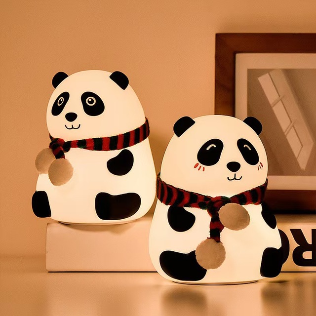 LED Panda Slap Light USB Rechargeable Decompression Toy Lamp Dormitory Lighting Bedside Ambient Using