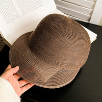 Sombreros de Paja Personalizados al por Mayor, Estilo Panamá, Parte Superior Plana, Protección Solar para Verano, Playa y Aire Libre, para Mujer