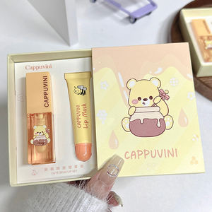 Cappuvini <span class=keywords><strong>Lip</strong></span> <span class=keywords><strong>Oil</strong></span> Dumb And Cute Bear Sleep <span class=keywords><strong>Labial</strong></span> Membrana Hidratar y desvanecer las líneas de labios Underlay <span class=keywords><strong>Lip</strong></span> Mask Set - Product Image 2
