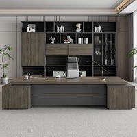 Meubles de bureau en bois de luxe sur mesure, design moderne, table en forme de L pour PDG