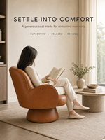 Fauteuil d'appoint rembourré en cuir pleine fleur, confortable et élégant, idéal pour appartement, réception ou usage domestique – Vente directe usine