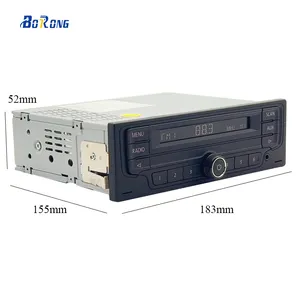 Rádio personalizado 1DIN para carro Bluetooth USB 12V 24V FM Rádio AUX entrada de áudio estéreo portátil HR130 MP3 player sintonizador de rádio porta Aux