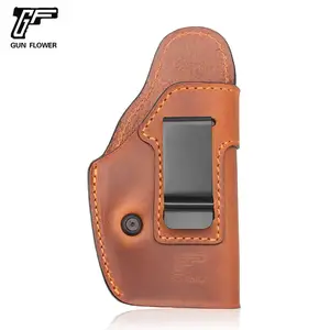 GunFlower Universal Open Top Belt Clip IWB Leather Gun Holster