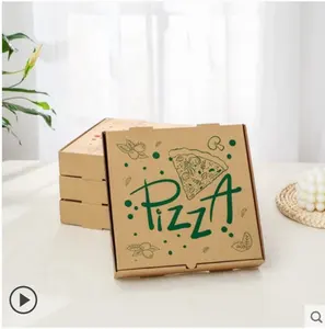 Revisiones de 5 estrellas al por mayor Caja de pizza corrugada desechable de 6 "-12" Mantiene cajas de comida fresca para pizza