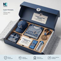 Kit de course de marathon personnalisé : T-shirt à séchage rapide, serviette de sport, bouteille pliable, médaille pour événements sportifs et course à pied