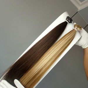 Dragonbeauty Factory 100% Remy Human Hair <b>Russian</b> Hair 10-30 Inches Natural Black Brown Blonde 613 I Tip Human Hair Extensions - Product Image 4