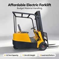 Chariot élévateur électrique compact super économique, hauteur de levage 3m-8m, batterie plomb-acide, moteur AC, transpalette gerbeur, capacité 0,5-1,5 tonne